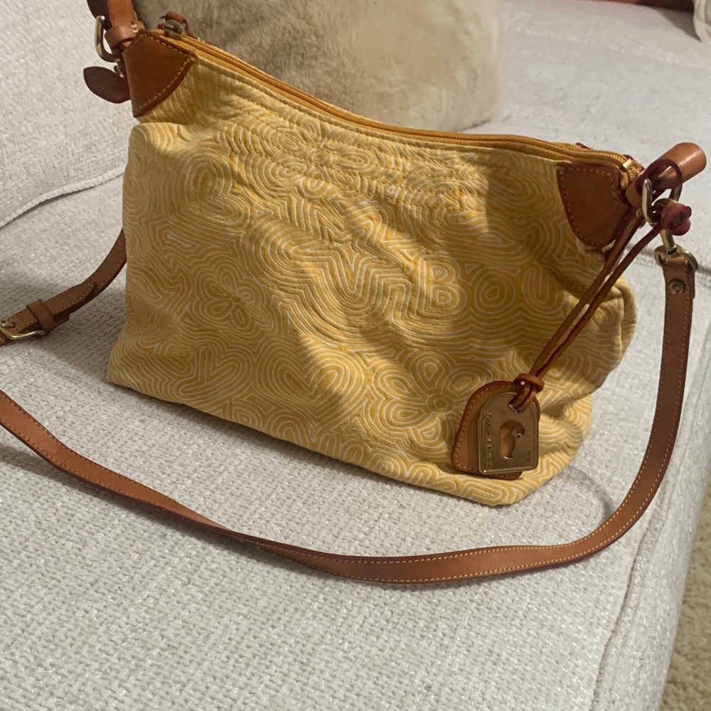 Dooney & Bourke Yellow Swirl Shoulder Bag